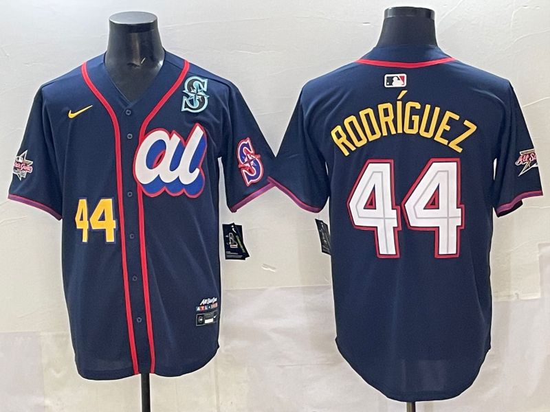 Men 2025 Seattle Mariners #44 Rodriguez dark Blue All star Nike MLB Jersey style 03->seattle mariners->MLB Jersey